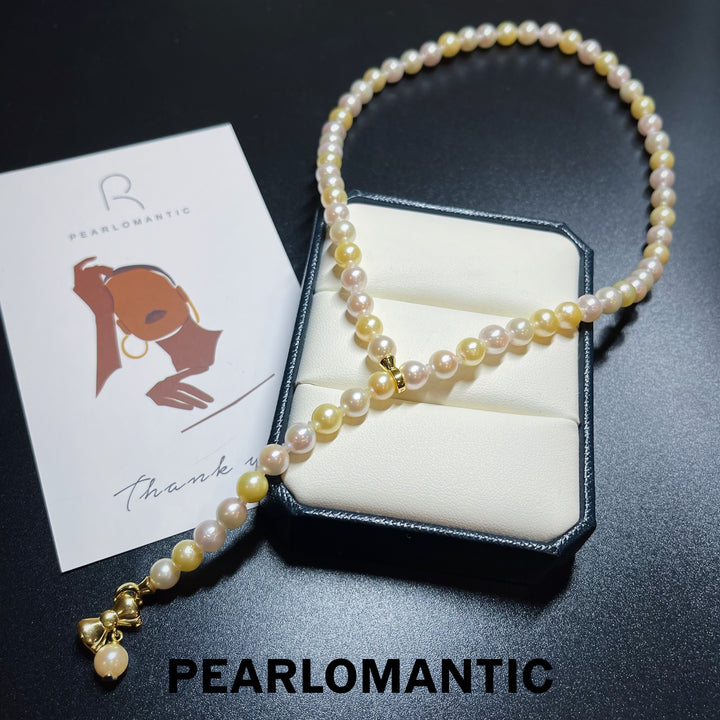 [Fine Jewelry] Akoya 6-7mm Pearl Necklace w/ Silver Multi-purpose Bowtie Clasp
