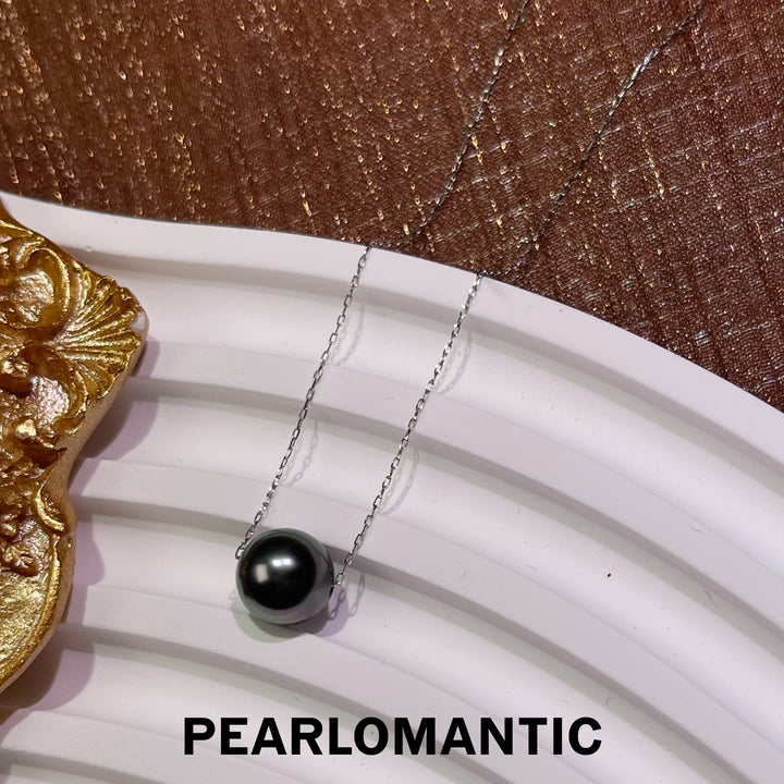 [Fine Jewelry] Tahitian Black Pearl 9mm Single Pendant w/ Pt850