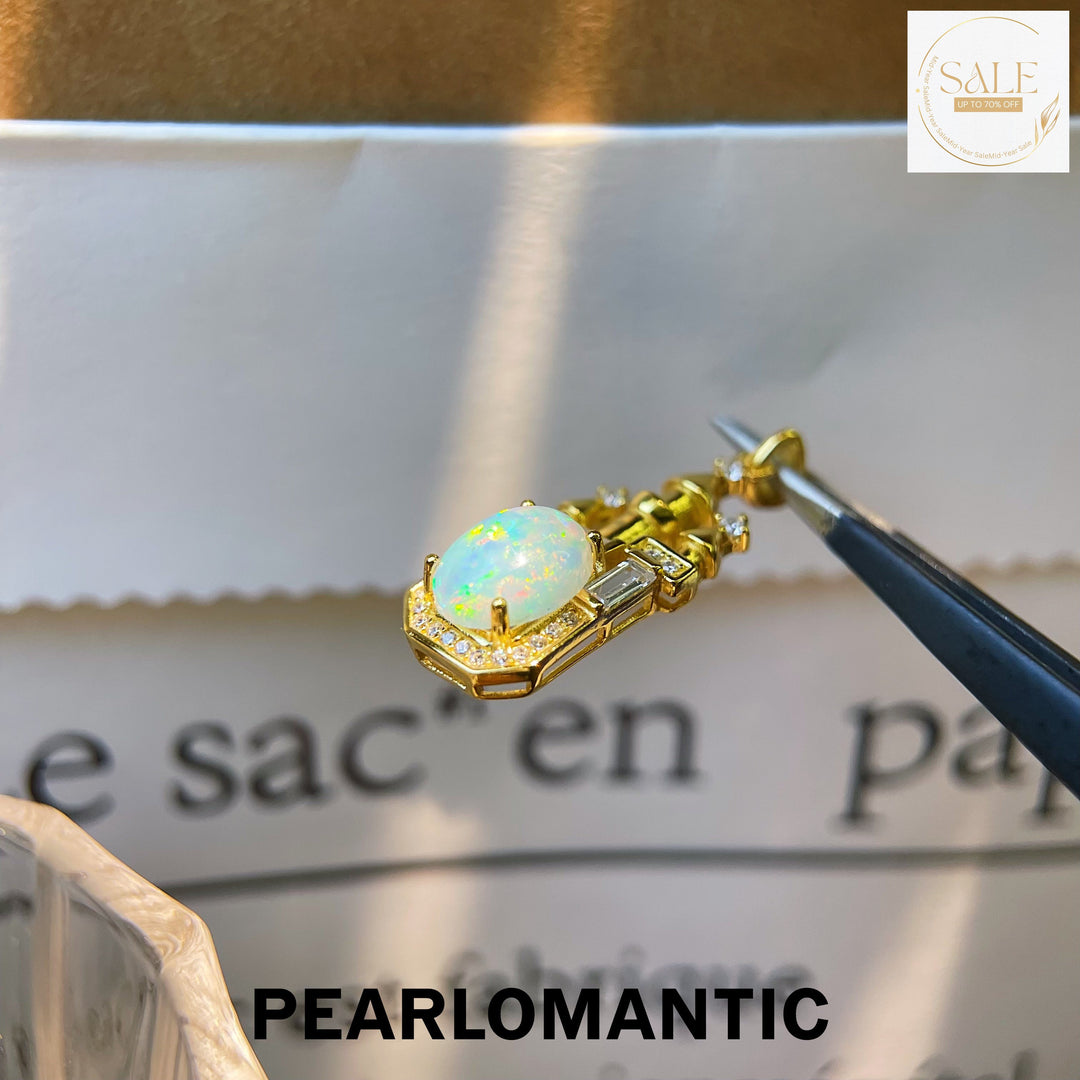 [Designer's Choice] S925 w/ Gold Plated Opal Castle Design Pendants