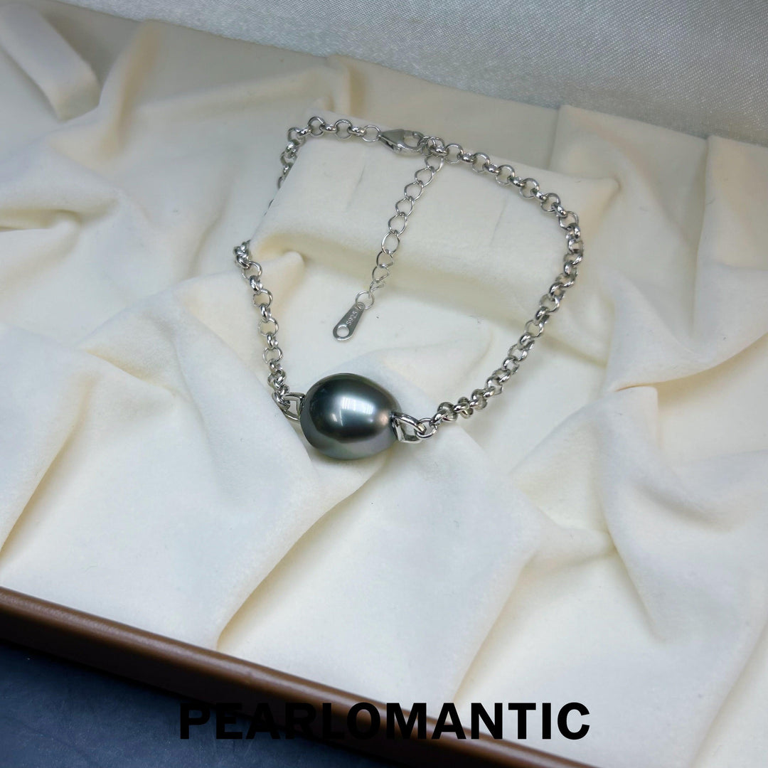 [Designer's Choice] Tahitian Pearl Baroque 13-15mm Silver Bracelet 16+4cm