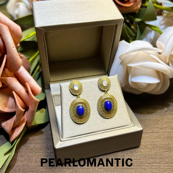 [Everyday Essentials] Lapis Lazuli & MOP Soluna Buccellati Style Earrings