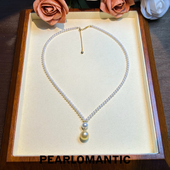[Designer's Choice] Unique Freshwater & South Sea Pearl Blend S925 Silver Necklace