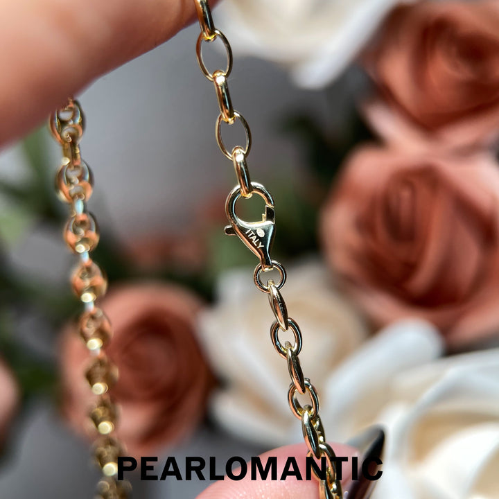 [618 Sale] Italy Made Pig Nose Link Necklace 42+5cm
