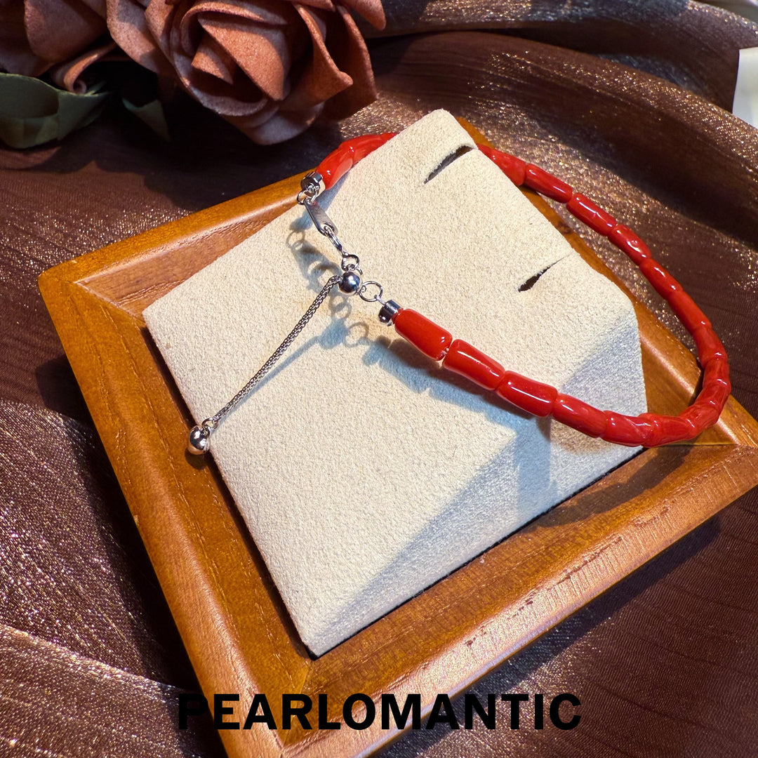 [Designer's Choice] Red Coral & S925 Silver Lucky Bracelets