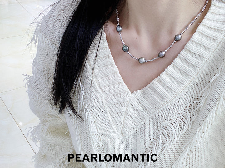 [Designer's Choice] S925 Silver Tahitian Baroque Pearl Adjustable Necklace (40+5cm)