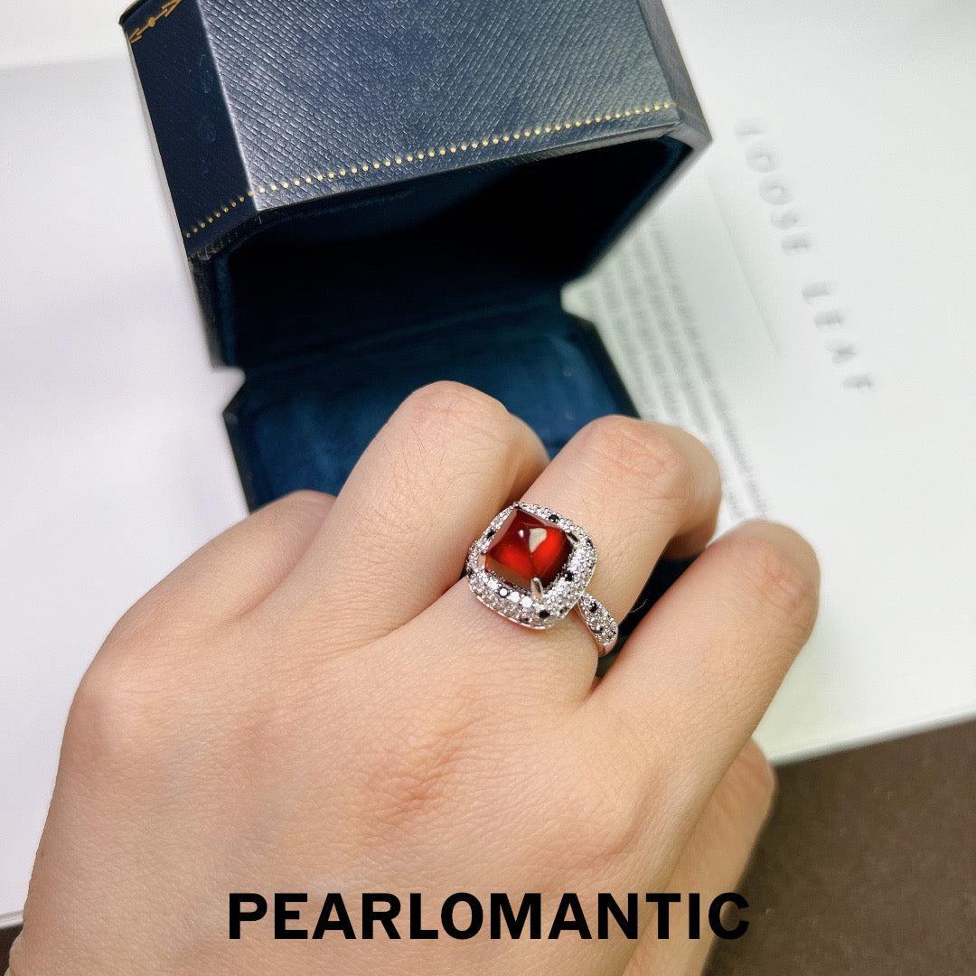 [Designer's Choice] One - of - a - Kind S925 Garnet Stunning Orange Ring US Size 6.5