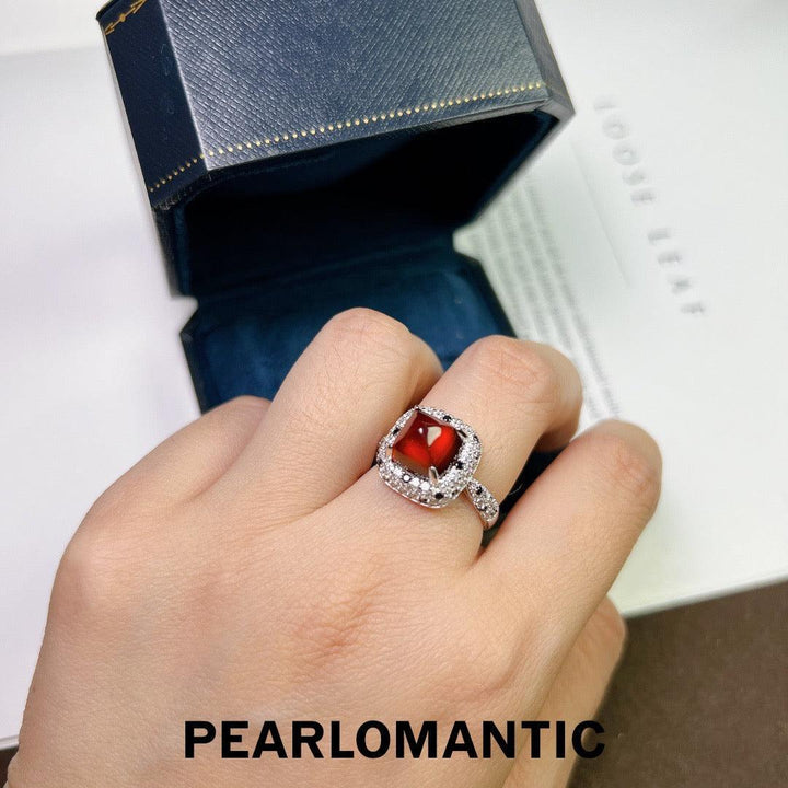 [Designer's Choice] One - of - a - Kind S925 Garnet Stunning Orange Ring US Size 6.5