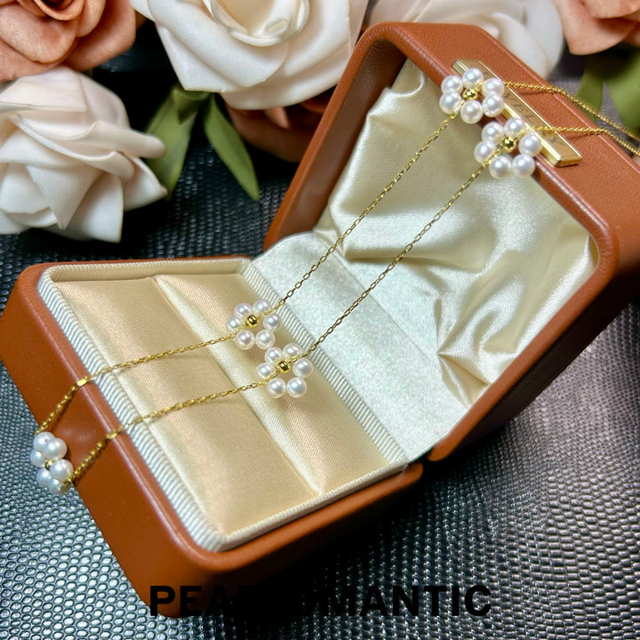 [Everyday Essentials] Petite Freshwater Pearl Flower Collarbone Necklace