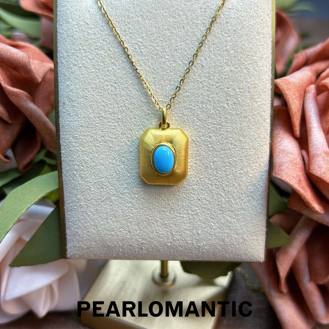 [Fine Jewelry] 18k Gold & Turquoise 5D Craftsmanship Vintage Style Pendants