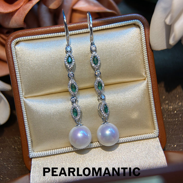 [Designer's Choice] Freshwater Pearl Mirror Shine Dangle Earring w/ S925 Silver