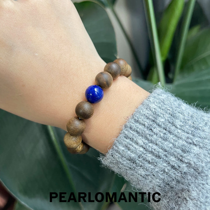 [Designer's Choice] Azure Mindfulness Sandalwood & Australian Pearl Strand Bracelets