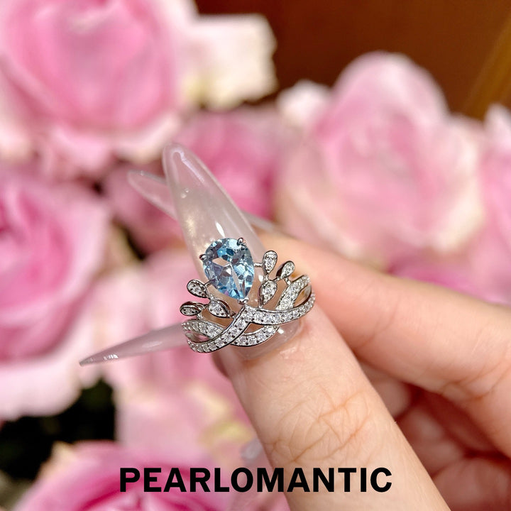 [Designer’s Choice] Ice Crown Swiss Blue Topaz Crown Ring 2ct S925