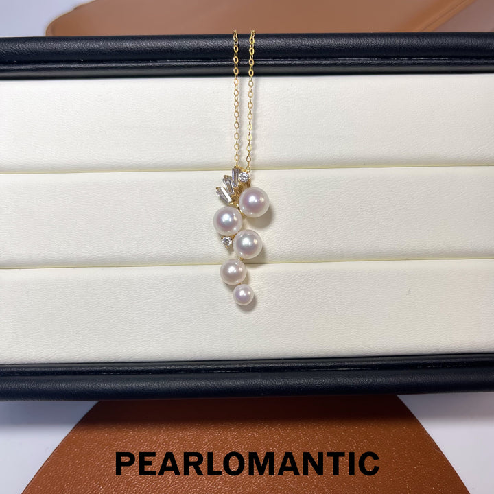 [Fine Jewelry] Freshwater Pearl 4-8mm Top Level Pendant w/ Italy Made 10k Gold