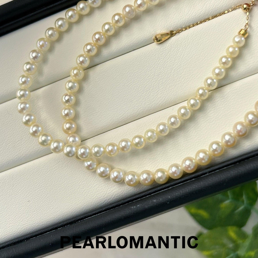 [Fine Jewelry] Akoya Queen 4-5mm Pearl Necklace w/ 18k Gold Adjustable Clasp