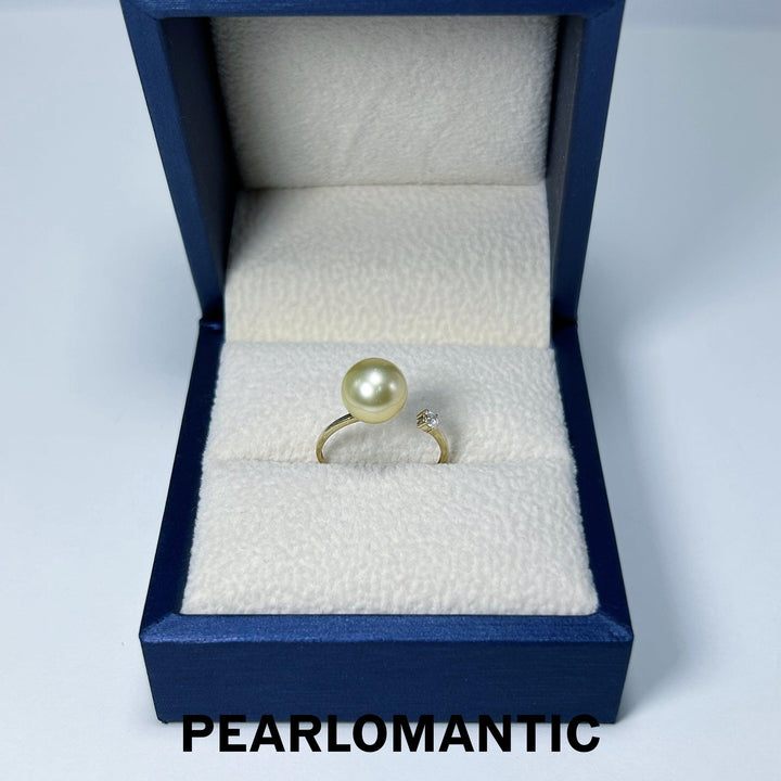 [Fine Jewelry] South Sea Golden 8-9mm Pearl Adjustable Ring w/ 14k Gold