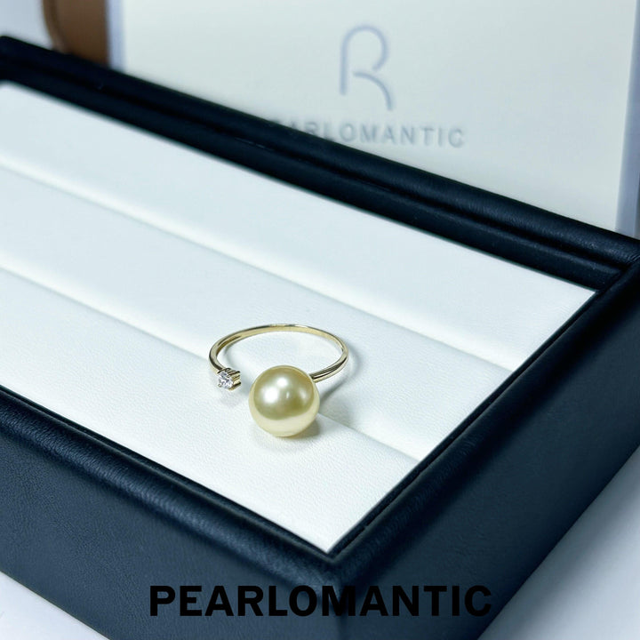 [Fine Jewelry] South Sea Golden 8-9mm Pearl Adjustable Ring w/ 14k Gold