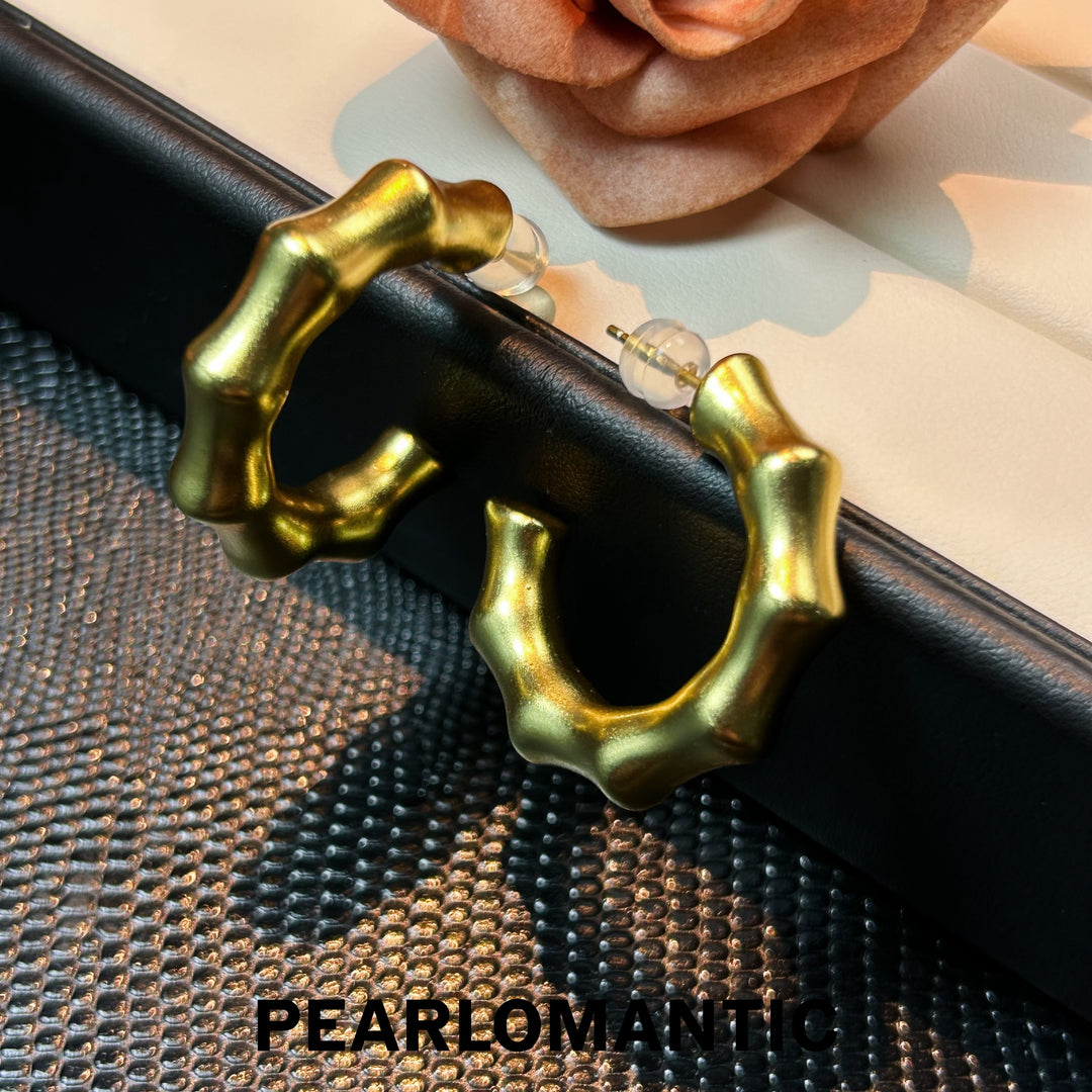 [Everyday Essentials] Italy-Made S925 Sterling Silver Golden Joint Earrings