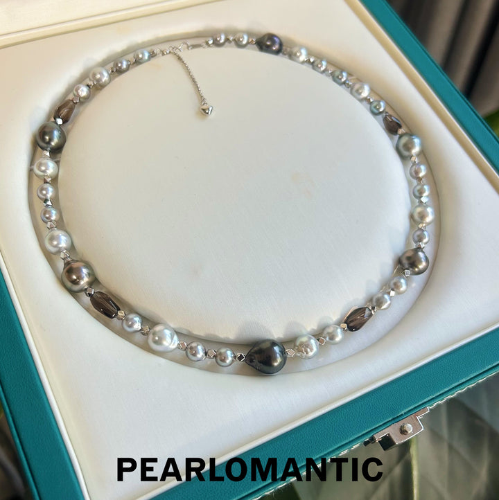 [Designer's Choice] Akoya Baroque Multi-Sizes Mystic Gradient Adjustable Necklace