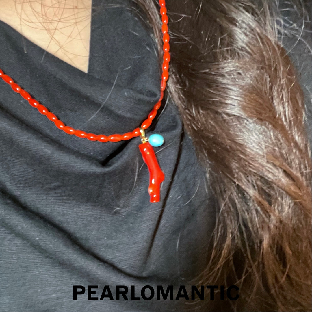 [Designer's Choice] Japan Made Red Coral Dual Styles Pendants & Necklaces