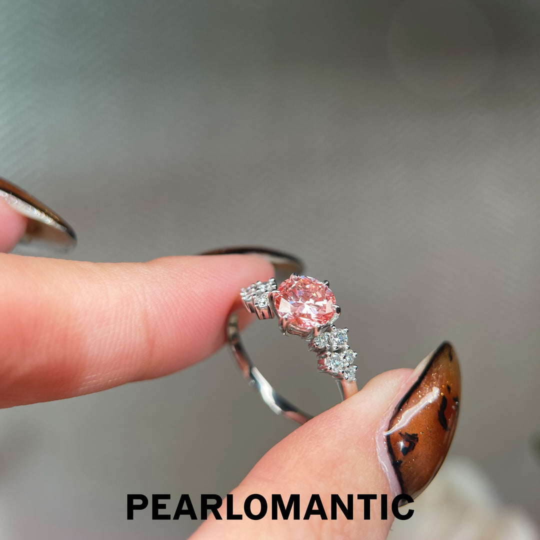 [Fine Jewelry] Lab-Grown Diamonds Pink Starlight PT900 Ring US Size 6.5