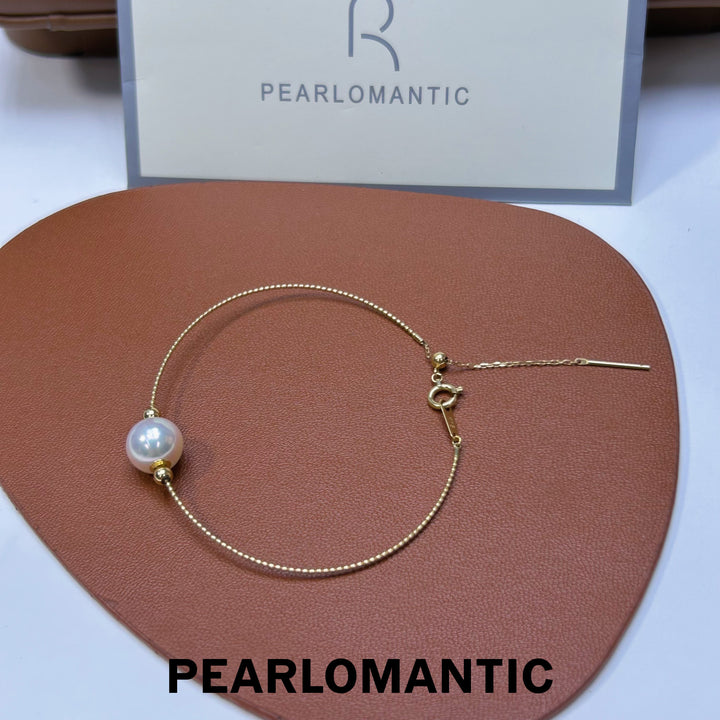 [Fine Jewelry] Hanadama 8-9mm Pearl Top Level Single Bracelet w/ 18k Gold