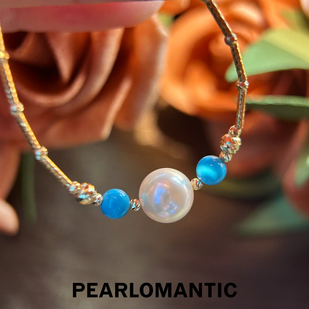 [Fine Jewelry] 18k Gold & Turquoise & Akoya Pearl 8-8.5mm Island Breeze Bracelets