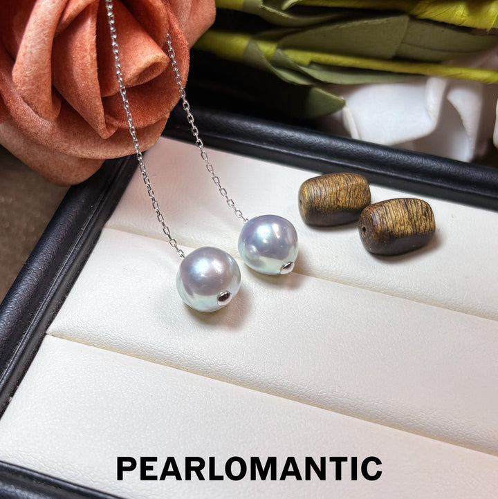 [Fine Jewelry] Akoya Madama Baroque Pearl Agarwood Convertible Threader Earrings