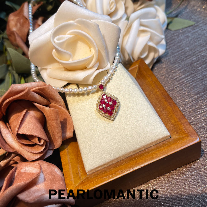 [Fine Jewelry] 18k Gold & Ruby Empress Luxury All-Purpose Pendant with CGRL Certification