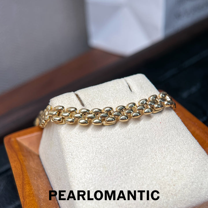 [618 Sale] Italy Made S925 Gold Plated Link Bracelet w/ Sparkling Square Stations