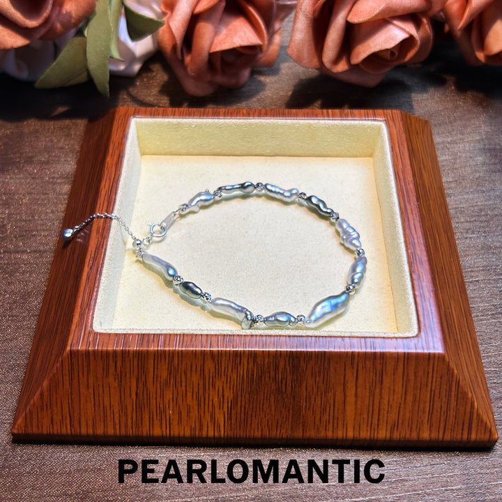 [Designer's Choice] Tahitian Black Keshi Pearl Adjustable Bracelets 16+3cm