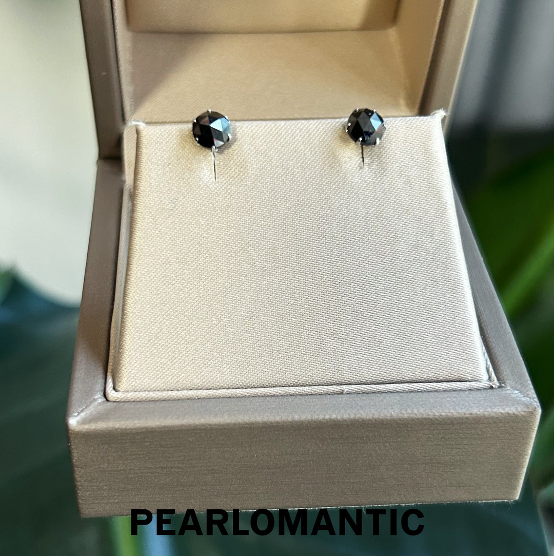 [Fine Jewelry] Black Diamonds & PT900 Midnight Spark Earring Studs