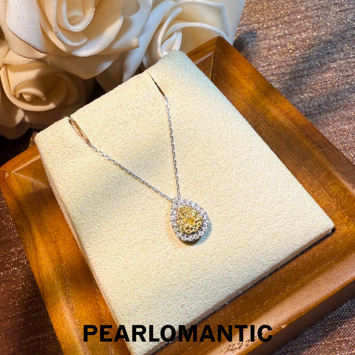 [Fine Jewelry] 18k Gold & Yellow Diamond Pear Shape Total 0.3ct Pendants