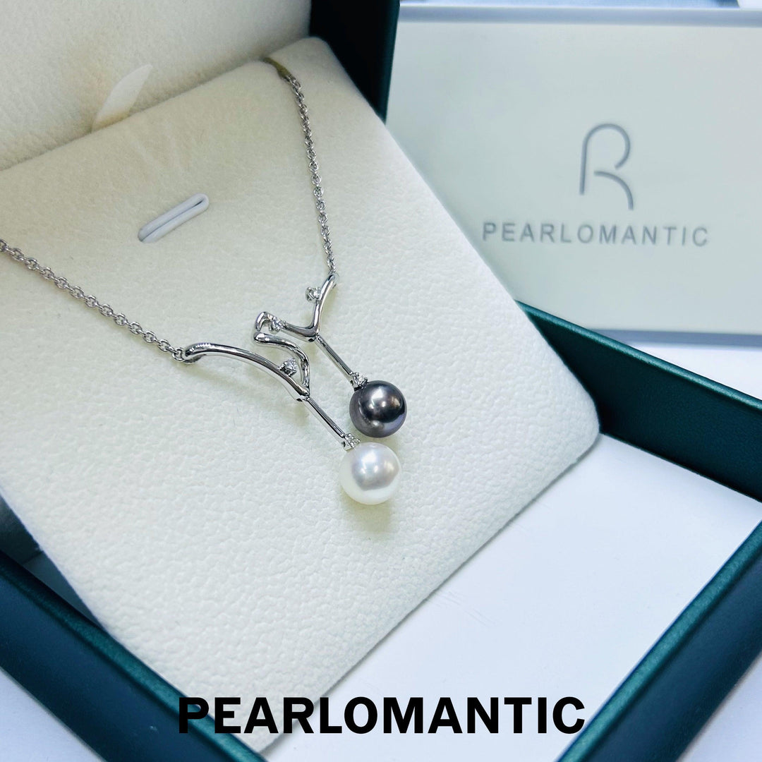 [Fine Jewelry] Akoya+Tahitian Black Pearl 8-9mm Galaxy's Grace Design Pendants & Earrings