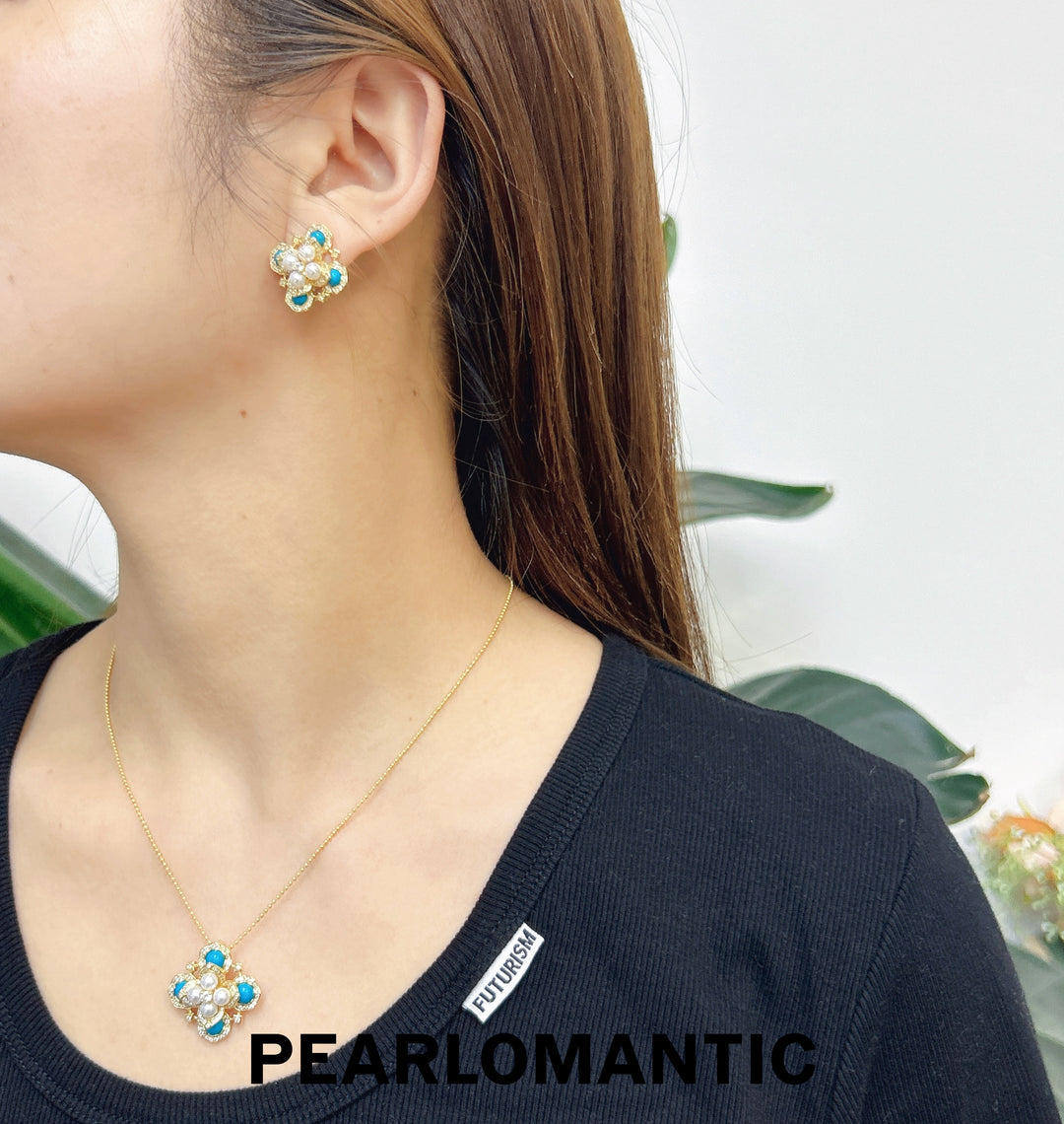 [Designer's Choice] Freshwater Pearl Celestial Cross Earrings, Pendants or Sets