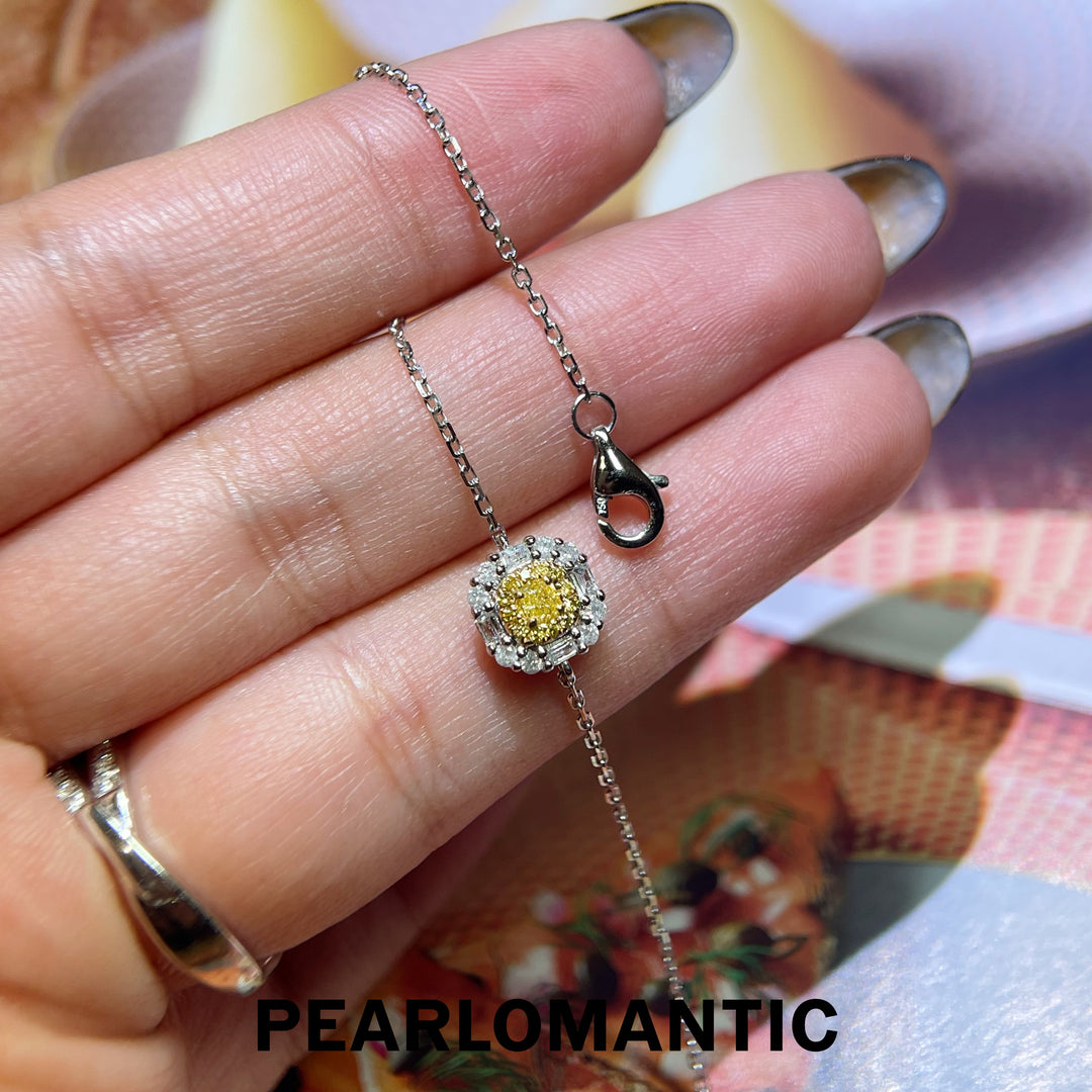 [Fine Jewelry] 18k White Gold &amp; Yellow Diamonds Golden Solstice Adjustable Bracelets