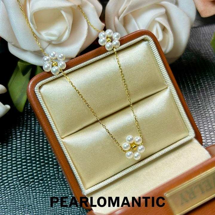[Everyday Essentials] Petite Freshwater Pearl Flower Collarbone Necklace