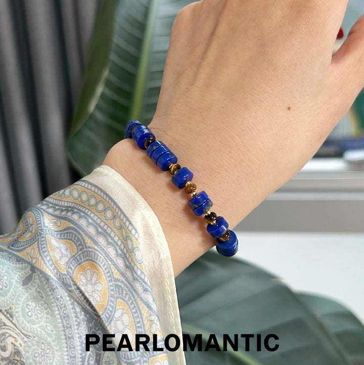 [Everyday Essentials] Soulful Echoes Radiant Beeswax Heart &amp; Tiger’s Eye Bracelet w/ S925 Silver