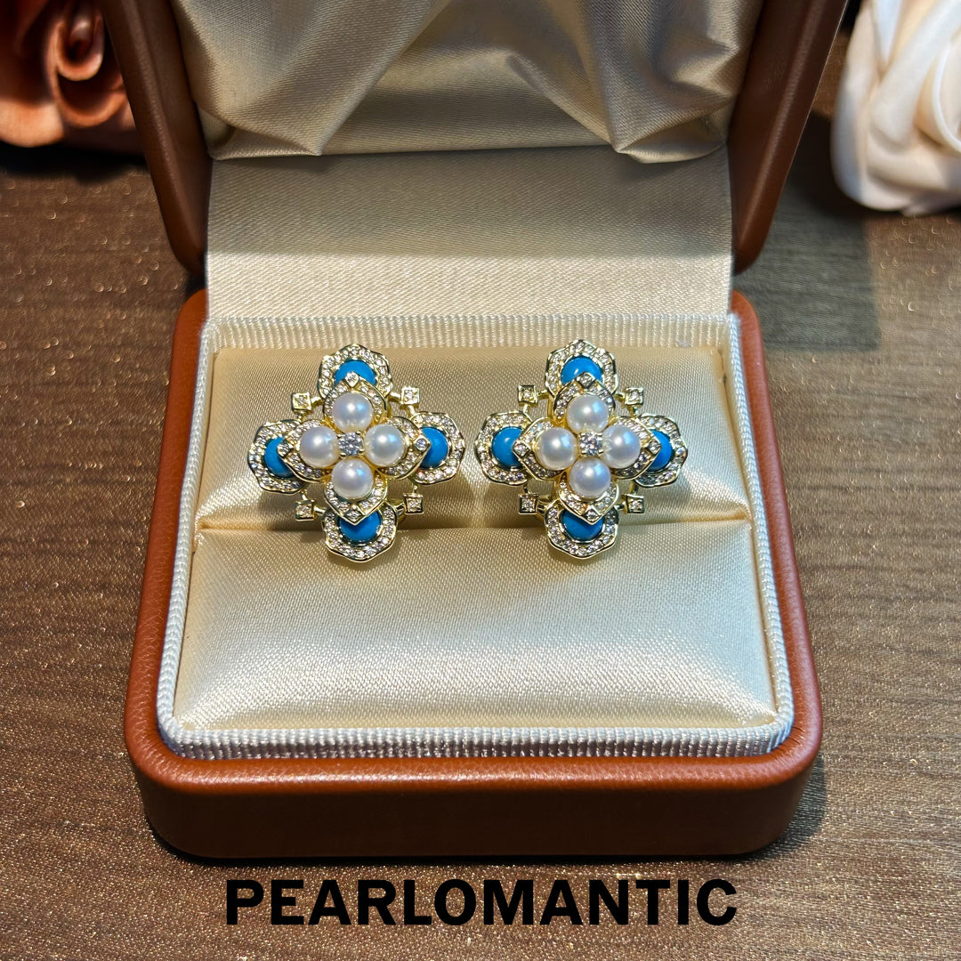[Designer's Choice] Freshwater Pearl Celestial Cross Earrings, Pendants or Sets