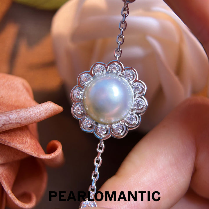 [Everyday Essentials] Australian Mabe Pearl 9-10mm Floral Adjustable Bracelets