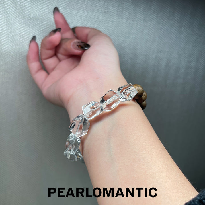 [Designer's Choice] Tahitian Black Pearl & Crystal & Sandalwood Beaded Bracelets