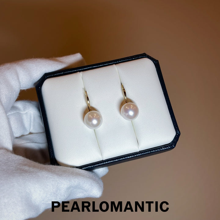 [Designer's Choice] Freshwater Pearl 11-12mm Dangling Ear Hooks w/ 18k Gold