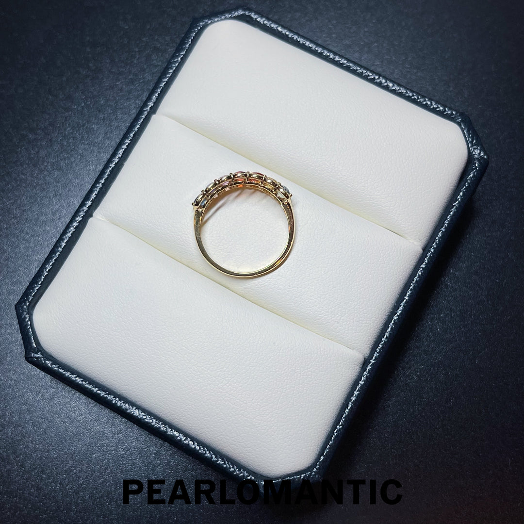 [Fine Jewelry] Sapphire 1.85ct & Diamond 0.15ct Size 6.5 w/ 18k Gold
