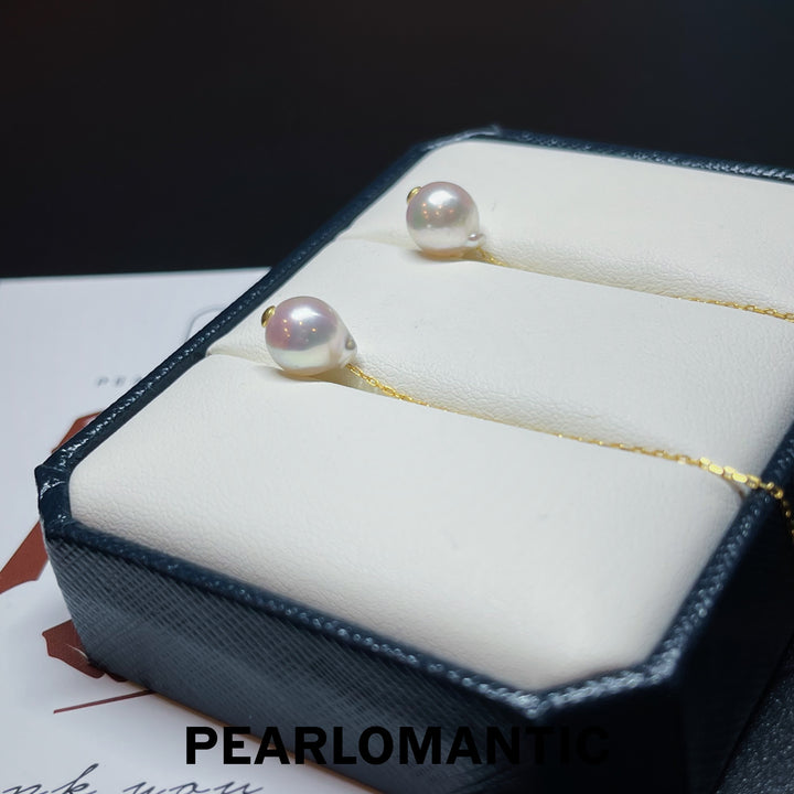 [Everyday Essentials] Akoya Baroque Pearl 8-9mm Ear Threads w/ S925 Silver