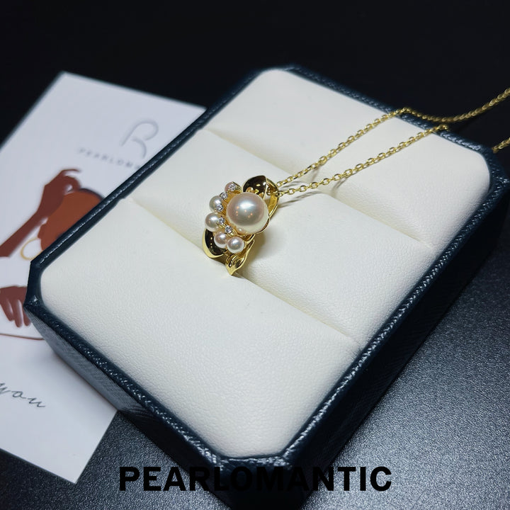 [Designer's Choice] Akoya Pearl 3-8mm Creamy Gold Pendant w/ S925 Silver