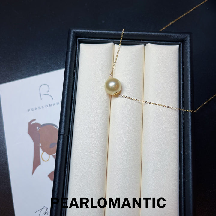 [Fine Jewelry] South Sea Golden 10-11mm Pearl Single Design Pendant w/ 18k Gold