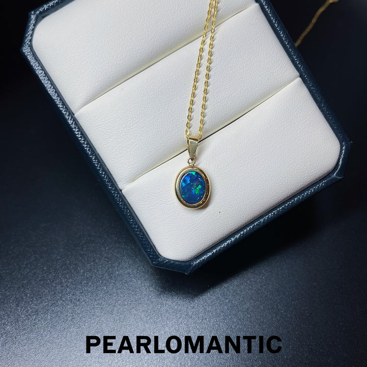 [Fine Jewelry] Australian Opal 0.25ct Pendant w/ 14k Gold