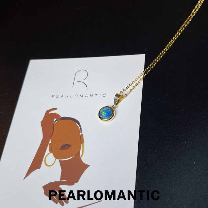 [Fine Jewelry] Australian Opal 0.52ct Pendant w/ 14k Gold