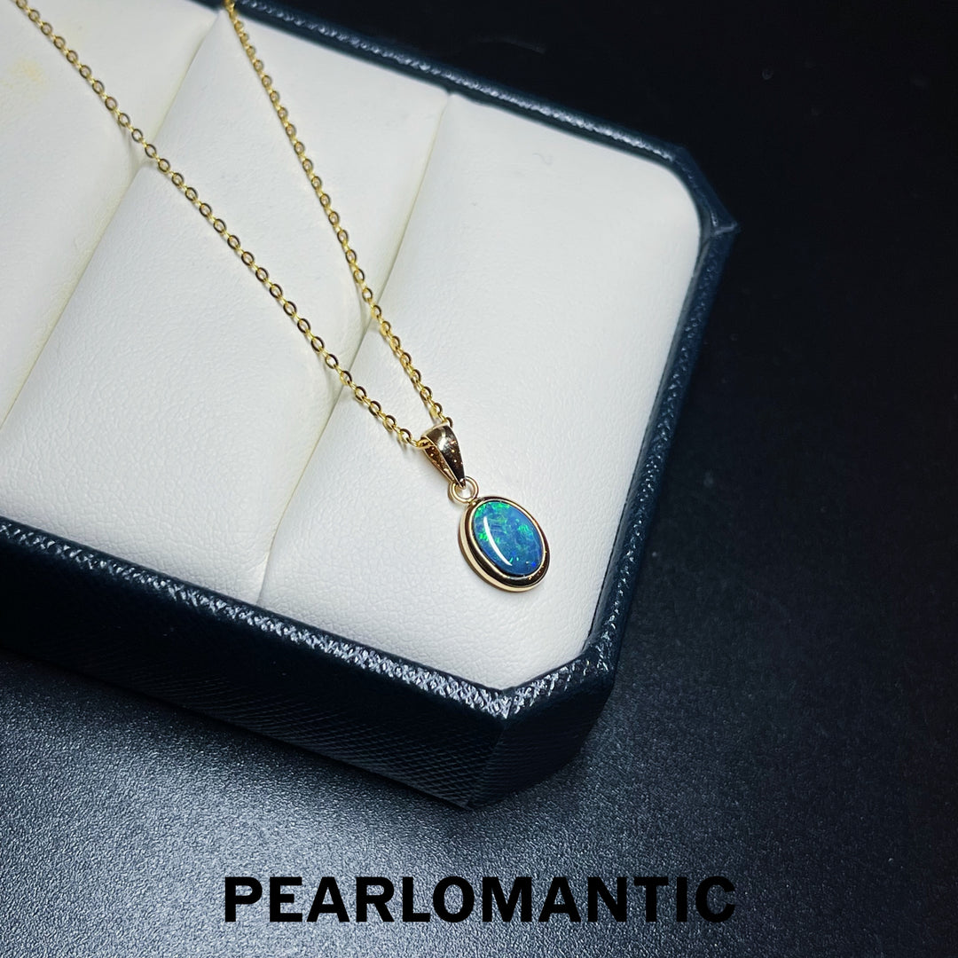 [Fine Jewelry] Australian Opal 1.18ct Pendant w/ 14k Gold