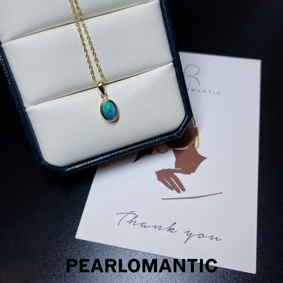 [Fine Jewelry] Australian Opal 1.18ct Pendant w/ 14k Gold