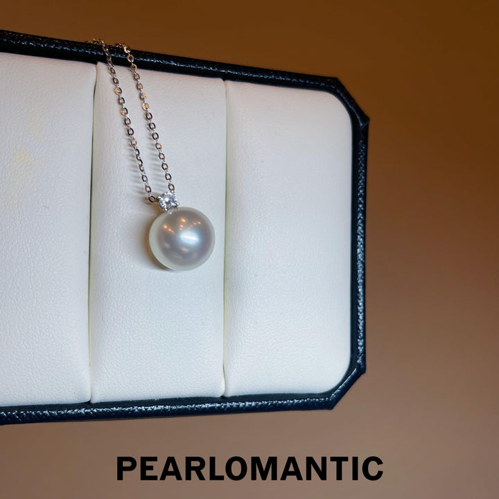 [Fine Jewelry] Australian White Pearl 11.4mm Heart Shape Design Pendant w/ 18k White Gold